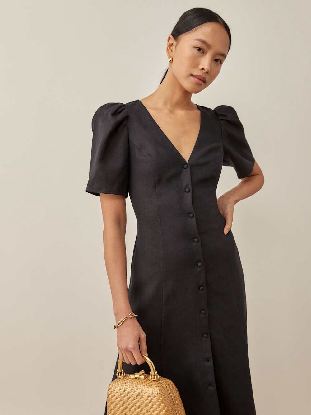 Reformation Newbury Linen Dress